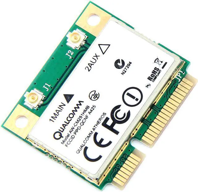 Alt view image 2 of 4 - Dual Band Atheros WiFi Bluetooth Card 433Mbps Qualcomm AW CM251HMB 802.11a/b/g/n/ac 2.4/5G BT 4.0 Combo Wireless Mini PCI E Wlan