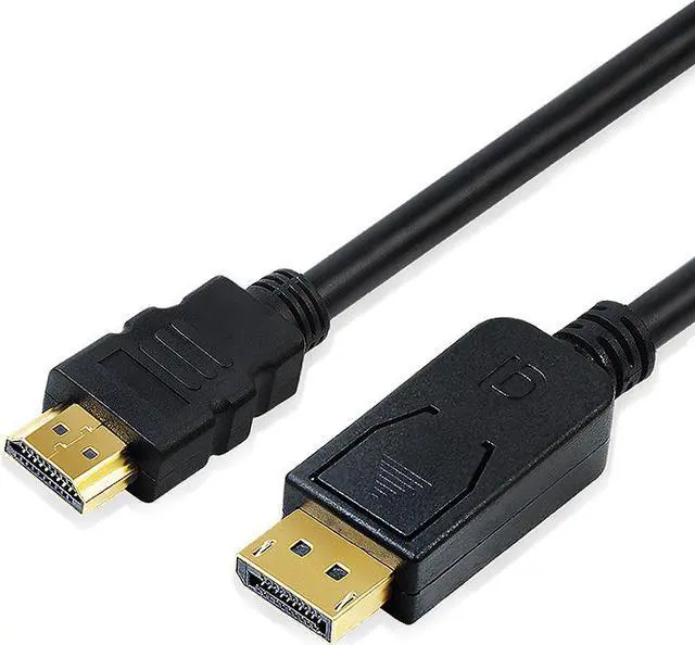 Main image of Male DisplayPort DP to HDMI Male 1080p Video pc computer Cable 6ft 1.8M HDTV LCD with Audio