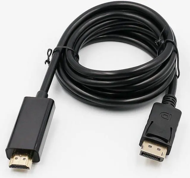 Alt view image 2 of 2 - Male DisplayPort DP to HDMI Male 1080p Video pc computer Cable 6ft 1.8M HDTV LCD with Audio