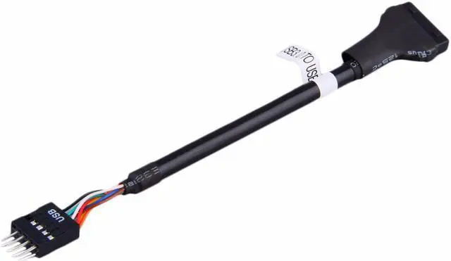 Alt view image 4 of 4 - USB 2.0 9Pin header male to Computer Motherboard USB 3.0 20pin Housing Female extension cable