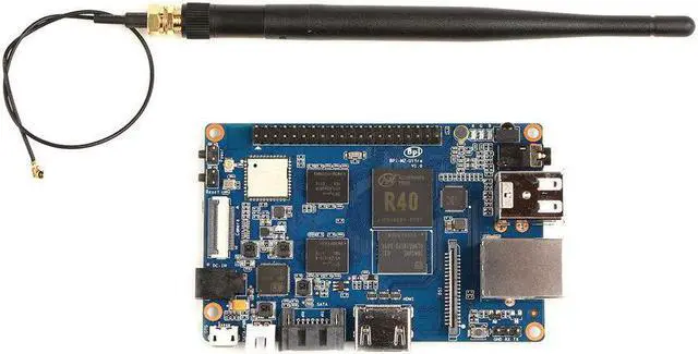 Alt view image 3 of 6 - BPI-M2U Banana Pi M2U BPI-M2 Ultra R40 Quad-Core 2GB RAM + SATA WiFi Bluetooth