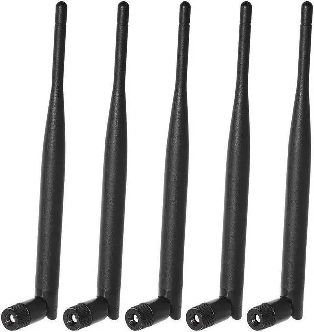 Main image of 5-Pack Dual Band 2.4GHz 5.8GHz 6dBi RP-SMA WiFi Antenna for WiFi Range Extender