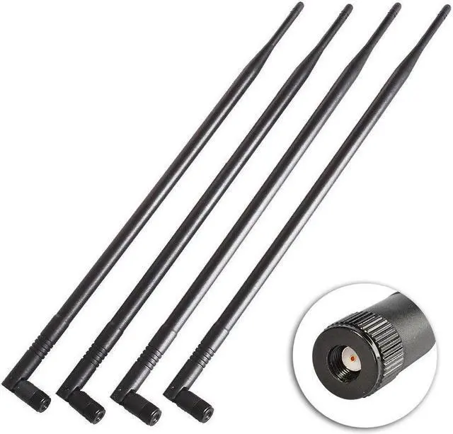Main image of 4-Pack 2.4GHz 10dBi RP-SMA WiFi Antenna for WiFi Booster Router Adapter Hotspot