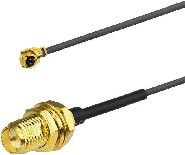 Alt view image 5 of 8 - 2-Pack 6dBi 2.4GHz 5GHz 5.8GHz WiFi RP-SMA Antenna & IPX U.FL Pigtail Cable 15cm