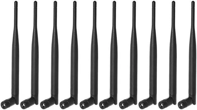 Main image of 10-Pack Dual Band 2.4GHz 5.8GHz 6dBi RP-SMA WiFi Antenna for USB WiFi Adapter