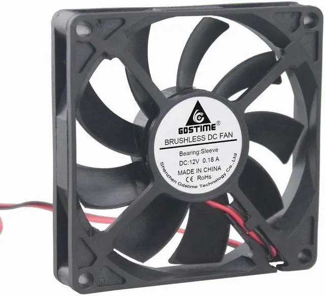 Alt view image 3 of 7 - 12V 8cm 80mm 80x80x15mm 2pin Brushless PC CPU fan Cooling Cooler Fan Silent