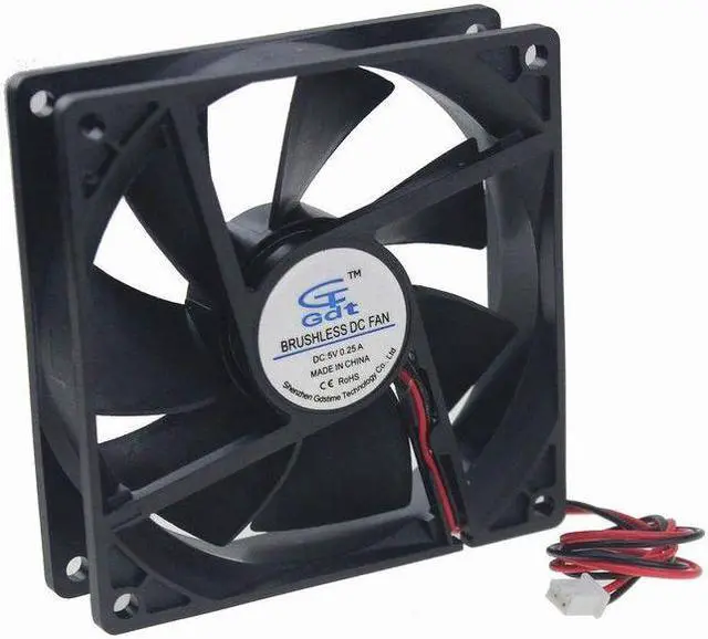 Alt view image 4 of 7 - 9cm 92mm 92x92x25mm fan Fan 5V 0.25A Brushless Cooling Cooler Fan 2pin