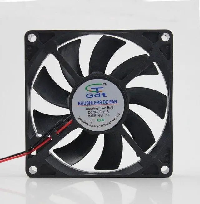Alt view image 2 of 4 - Ball Bearing 24V 8cm 80mm 80x80x15mm 2pin Brushless fan Cooling Cooler Fan