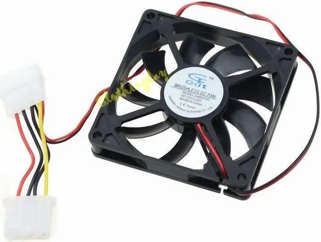 Alt view image 5 of 6 - 4pin 12V 8cm 80mm 80x80x15mm Brushless PC CPU fan Cooling Cooler Fan Silent