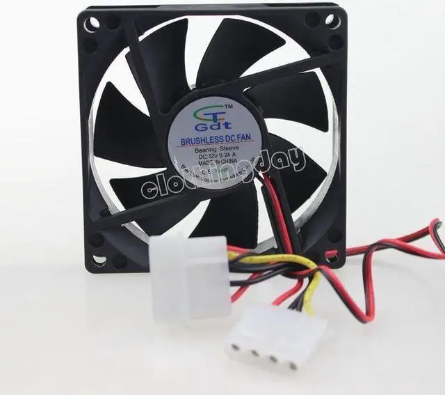Main image of 12V 8cm 80mm 80x80x25mm Brushless PC CPU Case fan Cooling Cooler Fan 4pin