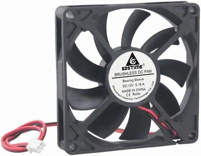 Alt view image 5 of 7 - 12V 8cm 80mm 80x80x15mm 2pin Brushless PC CPU fan Cooling Cooler Fan Silent