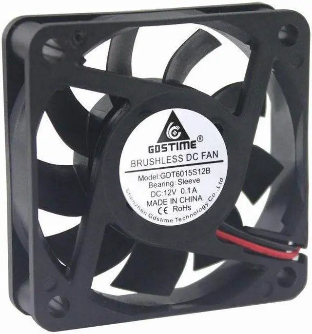 Alt view image 5 of 5 - 12V 6cm 60mm 60x60x15mm Brushless fan Cooling Cooler Fan 2pin 6015S