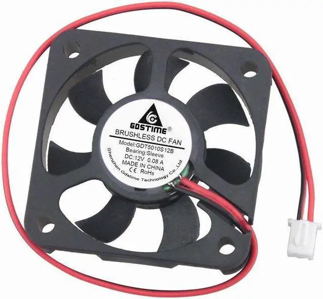 Alt view image 3 of 6 - 12V 5cm 50mm 50x50x10mm 2pin Brushless PC CPU Case fan Cooling Cooler Fan