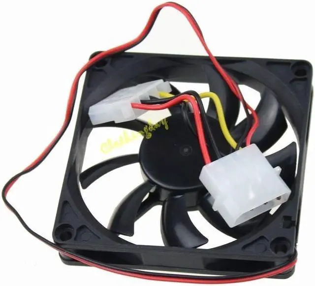 Alt view image 3 of 6 - 4pin 12V 8cm 80mm 80x80x15mm Brushless PC CPU fan Cooling Cooler Fan Silent