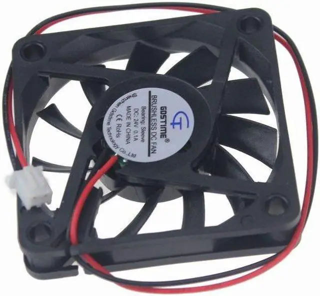 Alt view image 3 of 5 - 24V 6cm 60mm 60x60x10mm 2pin Brushless fan Cooling Cooler Fan