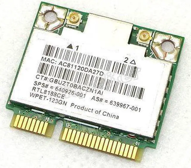Alt view image 4 of 5 - RTL8188CE Realtek for HP PCI-E 150Mbp WiFi Wireless Card SPS:639967-001