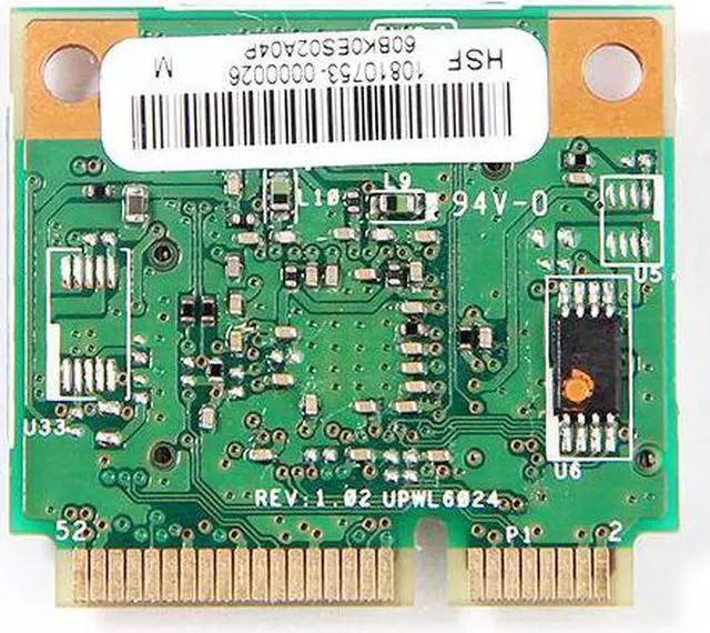Alt view image 4 of 5 - 300Mbps Broadcom BCM43224 BCM943224HMS ABGN Dual Band Wireless Wifi PCI-E Card