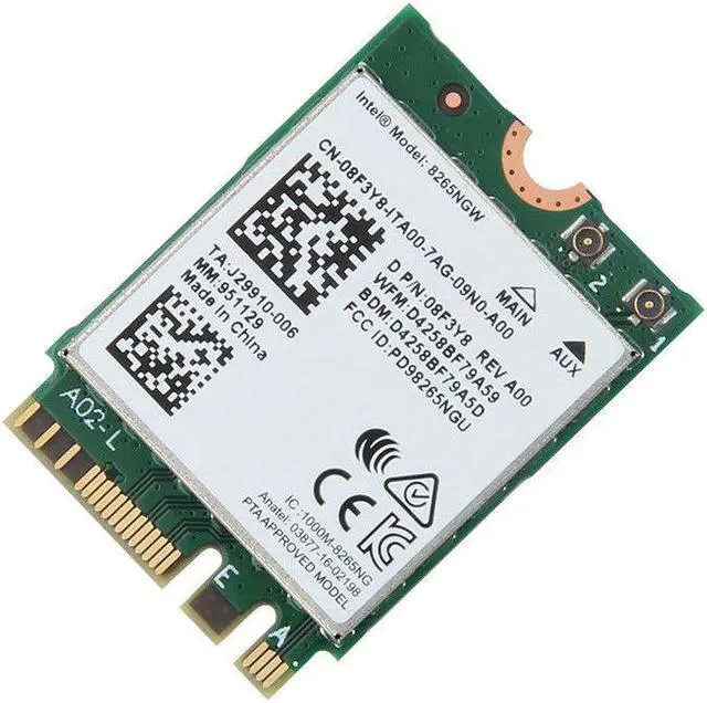 Alt view image 4 of 6 - 867Mbps Dual Band Intel 8265NGW Bluetooth 4.2 NGFF Wireless WiFi Card 802.11ac