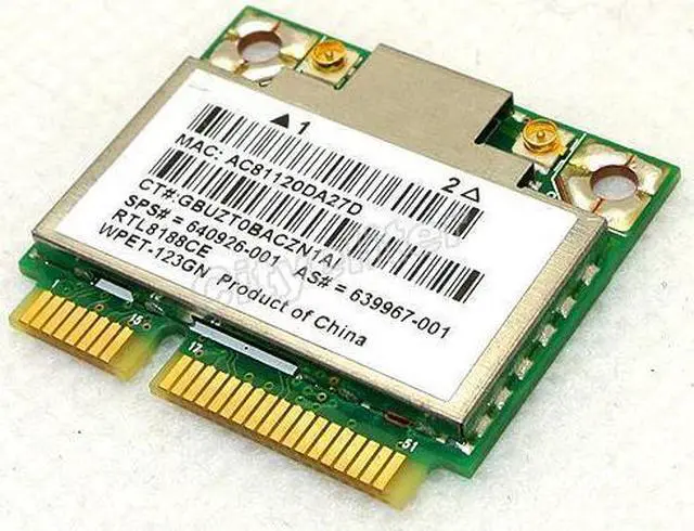 Alt view image 3 of 5 - RTL8188CE Realtek for HP PCI-E 150Mbp WiFi Wireless Card SPS:639967-001