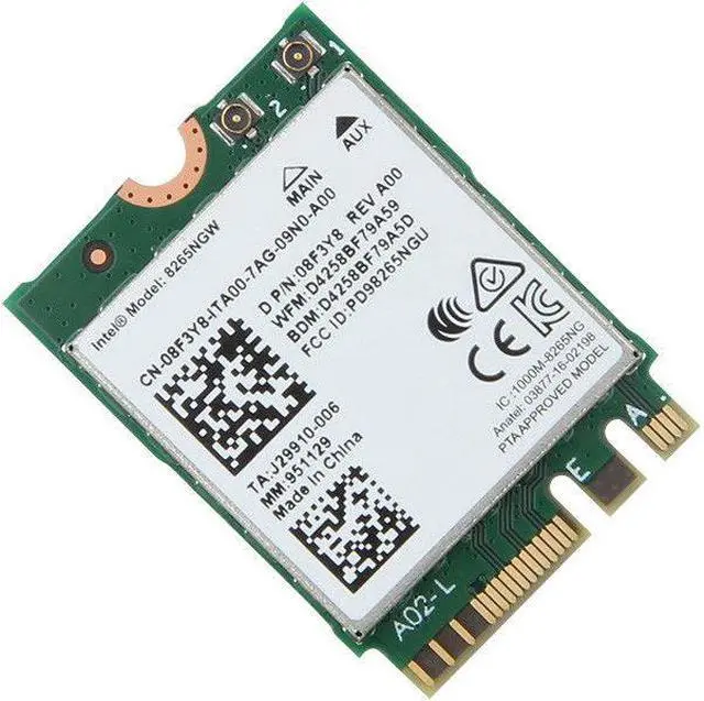 Alt view image 3 of 6 - 867Mbps Dual Band Intel 8265NGW Bluetooth 4.2 NGFF Wireless WiFi Card 802.11ac