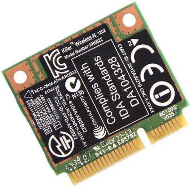 Alt view image 3 of 6 - AR5b22 Networks Killer N1202 2.4/5GHz 300M Bluetooth4.0 Wireless Wifi Card