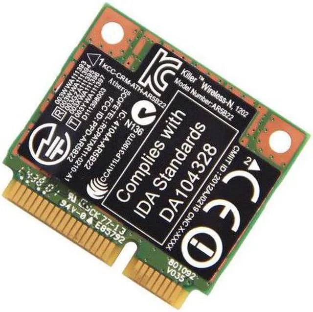 Alt view image 6 of 6 - AR5b22 Networks Killer N1202 2.4/5GHz 300M Bluetooth4.0 Wireless Wifi Card