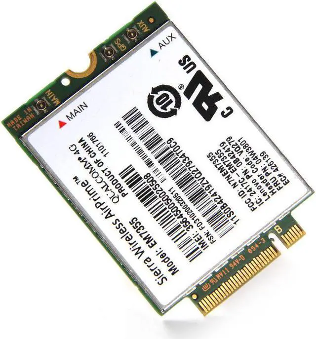 Alt view image 5 of 5 - Sierra Gobi5000 EM7355 LTE 4G WWAN 04W3801 NGFF Wifi Card For Lenovo T440 X240