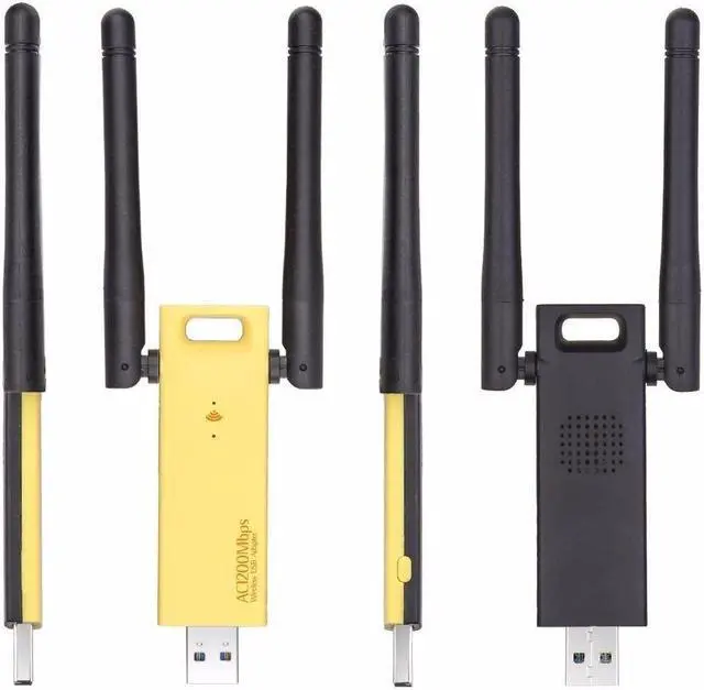 Alt view image 3 of 7 - USB Wifi Dual Band 1200 Mbps Wireless - AC Card Network Adapter Dongle Antenna