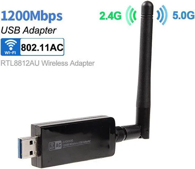 Main image of 1200Mbps Dual Band Wireless USB WiFi Network Adapter Lan Dongle Antenna 802.11ac