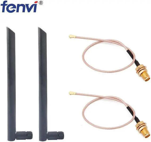 Main image of Dual Band 6dbi Antenna RP-SMA + IPX U.FL Pigtail Cable For PCI-E Wifi Card