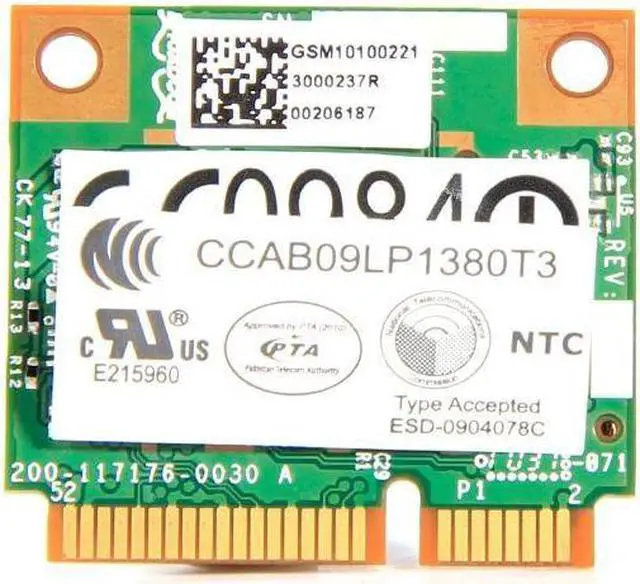Alt view image 3 of 5 - Dual Band 300Mbps Broadcom BCM43224 BCM943224HMS PCI-E Wifi Card FRU 60Y3251