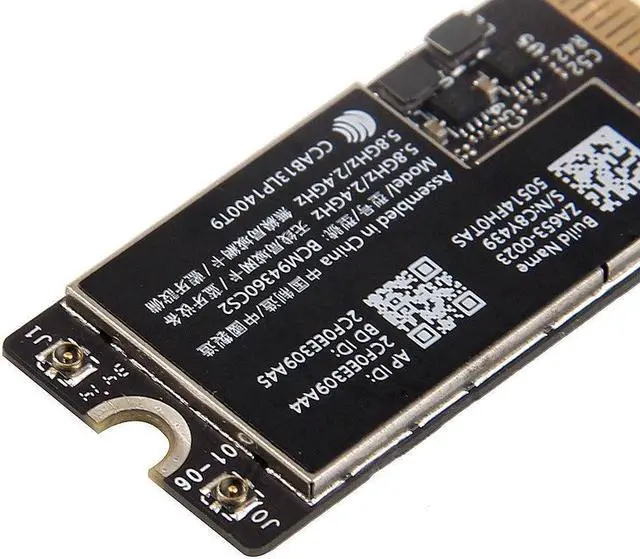Alt view image 3 of 5 - Wireless-AC Wifi Bluetooth Card BCM94360CS2 For MacBook Air 13' A1465 A1466 GW