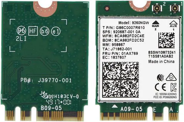 Main image of For Intel 9260NGW NGFF 1730Mbps Dual Band WiFi Bluetooth 5.0 Wireless Wlan Card