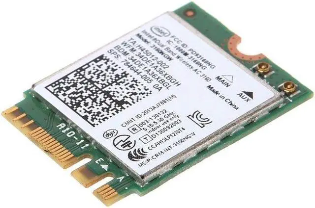 Alt view image 4 of 7 - For Intel Wireless-AC 3160NGW Dual Band 2.4/5.8Ghz Bluetooth 4.0 NGFF Wifi Card