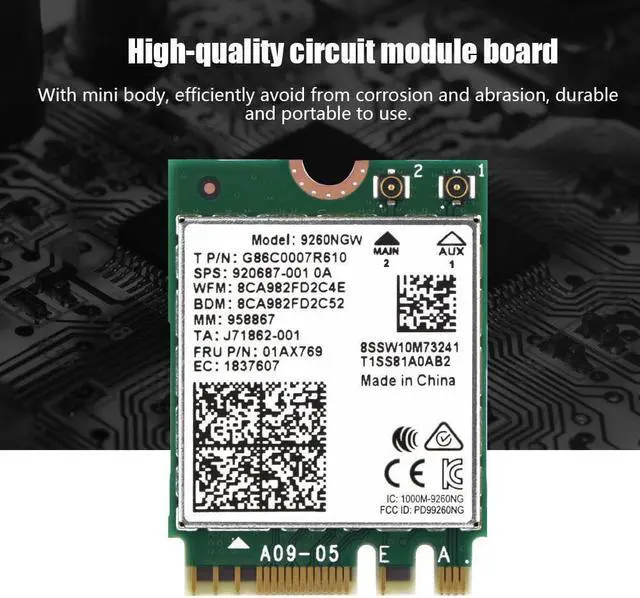 Alt view image 5 of 8 - For Intel 9260NGW NGFF 1730Mbps Dual Band WiFi Bluetooth 5.0 Wireless Wlan Card