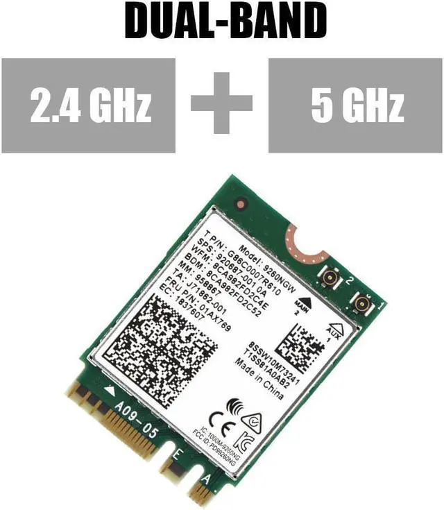 Alt view image 4 of 8 - For Intel 9260NGW NGFF 1730Mbps Dual Band WiFi Bluetooth 5.0 Wireless Wlan Card