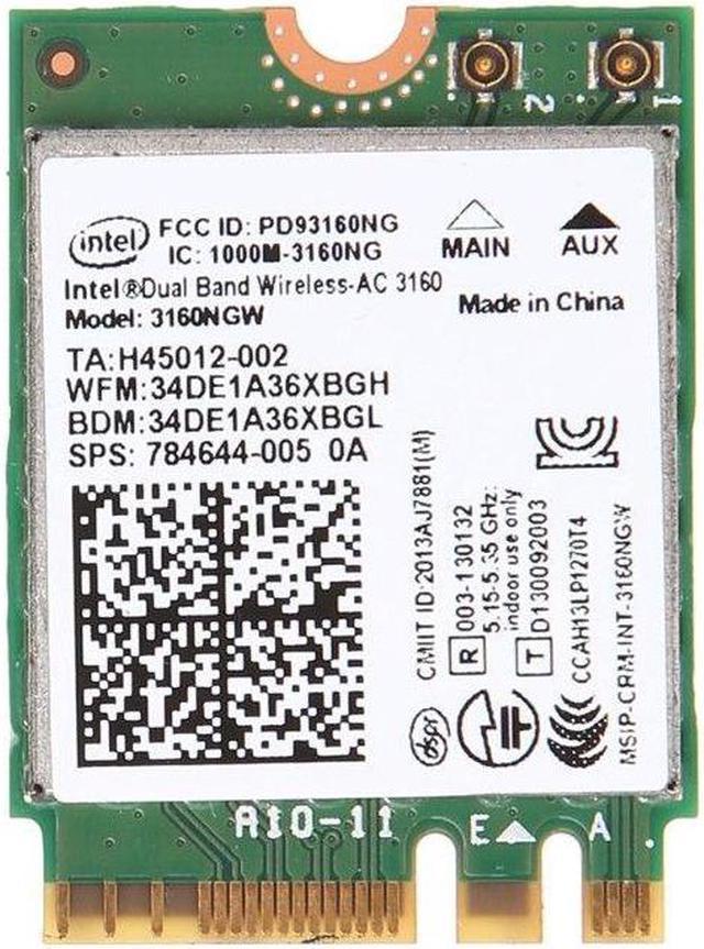 For Intel Wireless-AC 3160NGW Dual Band 2.4/5.8Ghz Bluetooth 4.0