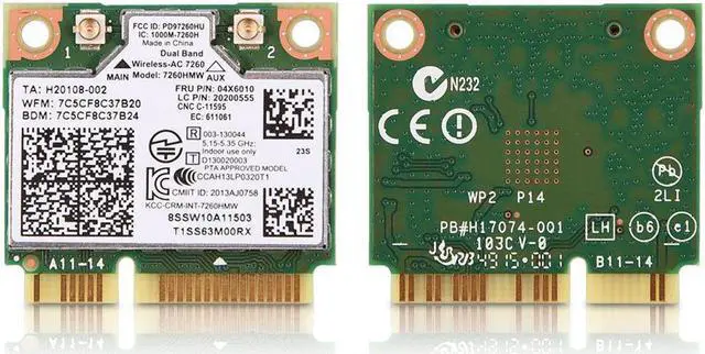 Main image of For Intel 7260 AC 2.4G+5G Dual Band Bluetooth 4.0 Wireless Mini PCI-E WiFi Card