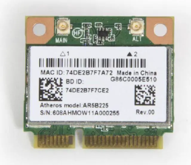 Main image of AzureWave Atheros WIRELESS N + BLUETOOTH BT 4.0 Mini PCI-E Combo Card Wifi