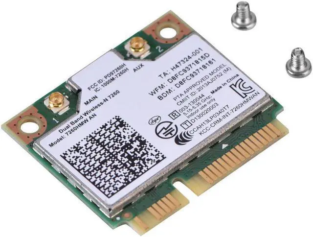 Alt view image 7 of 7 - For Intel 7260 7260HMW Dual Band Wireless Bluetooth Wifi Card Mini PCI-E 300Mbps