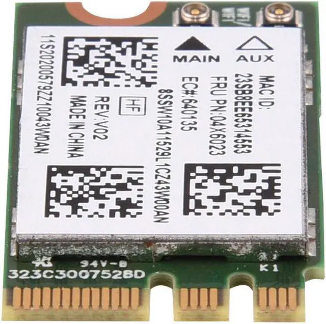 Alt view image 2 of 7 - 433Mbps 802.11AC Dual Band WiFi Bluetooth 4.0 NGFF/M2 Wireless Card for Lenovo