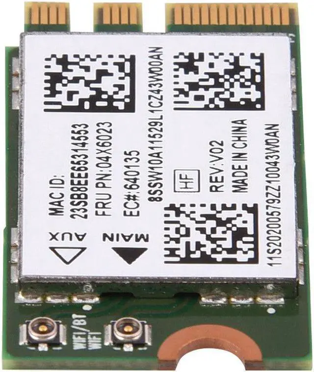 Alt view image 3 of 7 - 433Mbps 802.11AC Dual Band WiFi Bluetooth 4.0 NGFF/M2 Wireless Card for Lenovo