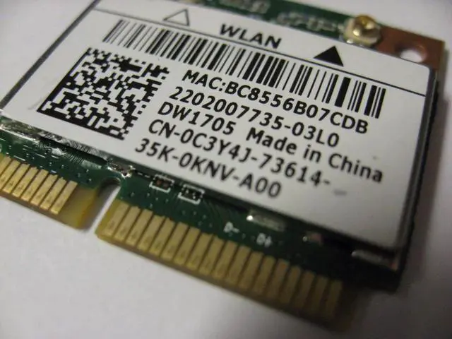 Main image of New Dell DW1705 Inspiron 15 3521 3537 3541 WiFi+Bluetooth Mini PCI-E Card C3Y4J