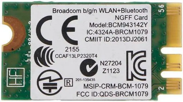 Alt view image 2 of 6 - New BCM943142Y 802.11b/g/n Bluetooth 4.0 WLAN 150Mbps NGFF Wireless Wifi Card