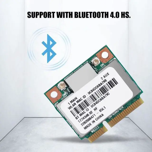 Alt view image 4 of 8 - 300Mbps 2.4/5G Wireless Wifi Card Bluetooth Mini PCI-E 802.11N For ASUS M5G Z77