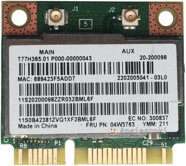 Alt view image 2 of 4 - Thinkpad E430 E431 E435 E530 U310 04W3764 WiFi+Bluetooth 4.0 Wifi Card 2.4/5GHZ