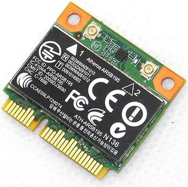 Alt view image 3 of 6 - Atheros AR5B195 150 Mbps 802.11n WiFi Bluetooth Mini PCI-E Card HP Probook 4530s