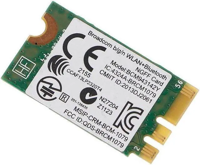 Alt view image 3 of 6 - New BCM943142Y 802.11b/g/n Bluetooth 4.0 WLAN 150Mbps NGFF Wireless Wifi Card