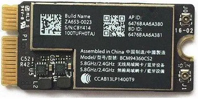 Main image of New Bluetooth Wireless Wifi Card BCM94360CS2 for Macbook Air 13" 11" A1466 A1465