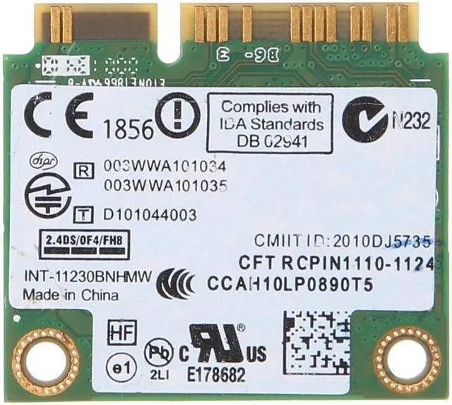 Alt view image 2 of 8 - For Intel Wireless-N 1030 11230BNHMW 300M WiFi Bluetooth Mini PCI-E Combo Card